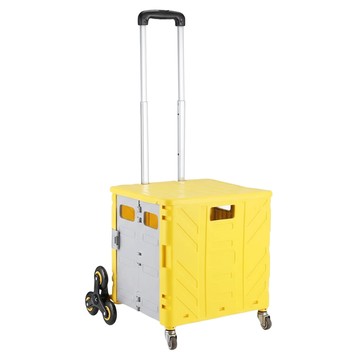 八輪可爬坡購物車 PP材質 39x19x46cm折疊尺寸  顏色隨機  1個