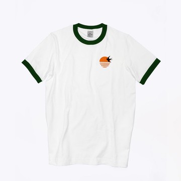 GOC Studio - 2-Tone 雙色燕子日出純棉T恤 - 綠色