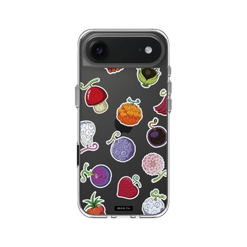 iPhone Air Clear Case（相機按鈕） 透明 - 航海王 One Piece - 貼紙系列-惡魔果實