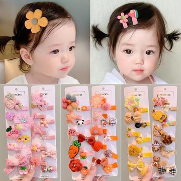 嬰兒小發夾女寶寶不傷發可愛超萌發量少一歲汗毛夾韓國蝴蝶結夾子