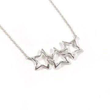 【日本直送．二手美品】蒂芙尼 TIFFANY&Co. 項鍊 Triple Star 星星 925純銀 飾品 珠寶
