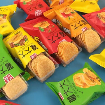熊熊屋專賣場【童小憩薯片】 原味田園薯片 多種口味 解饞小零食 薯片薯條 錶白薯片 薯片零食 零食大禮包 休閒零食