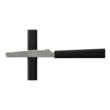 CHOPLATE KNIFE 兩用砧板盤專用刀 420不鏽鋼刃物鋼 ABS樹脂 長23.4 x 寬2.2 x 厚1cm 日本製造  黑色  1個