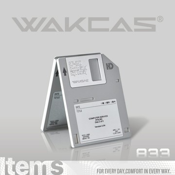 【Wakcas】復古磁碟隨身鏡磁吸手機支架 Magsafe 磁吸支架 手機支架 隨身鏡 小鏡子 造型支架 手機立架 懶人