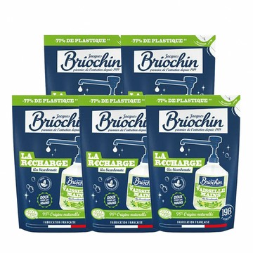 Maison Briochin 【Jacques Briochin 藍牌】護手洗碗精補充包 450ml 超值5件組 香味可選