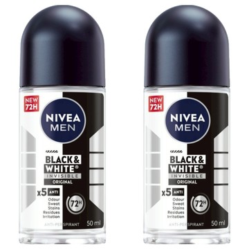 NIVEA 妮維雅 男士止汗爽身乳液 無印乾爽  50ml  2瓶