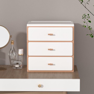 辦公桌面收納盒塑料紙巾盒抽屜式收納櫃書桌上學生文件雜物置物架