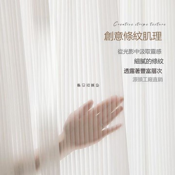 【台灣公司 可打統編】新款加厚豎百葉紗簾網紅白色窗簾臥白紗窗紗透光微透人夢幻簾 y8181