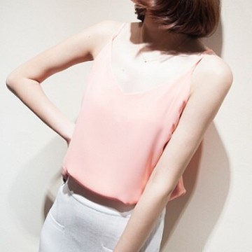 現貨+預購 雪紡背心休閒上衣-舒適親膚百搭純色女背心4色73fw16【獨家進口】【米蘭精品】
