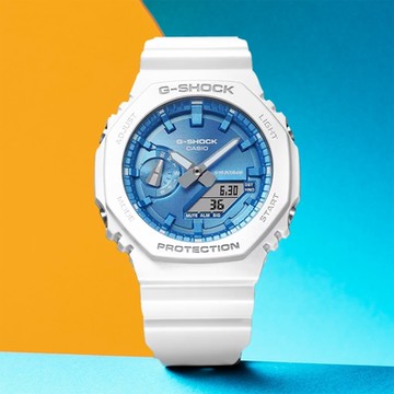 CASIO 卡西歐 G-SHOCK ITZY 彩領配戴款 八角閃耀冬季手錶 雙12購物節 送禮首選 GA-2100WS-7A