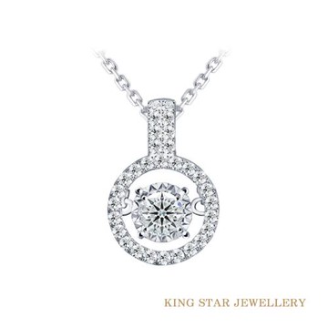 King Star 一克拉 Dcolor VS2 圓滿鉑金項墜(3 Excellent極優 八心八箭)