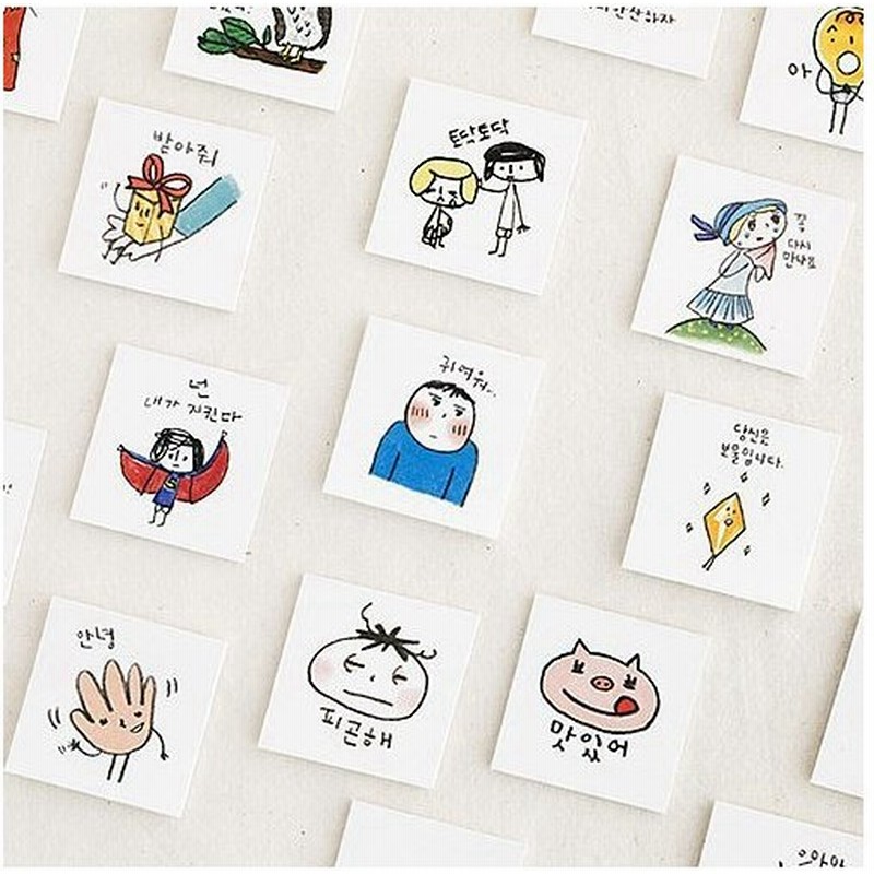 韓国雑貨 落書きのような可愛さ ハングル台詞が目を引く Todac Todac 付箋セット 選べる２シート ポストイット 韓国語 韓国文房具 可愛い 通販 Lineポイント最大0 5 Get Lineショッピング