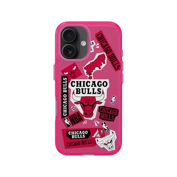 iPhone 16 Clear 粉漾桃 - NBA - 拼貼系列-芝加哥公牛 Chicago Bulls - Collage