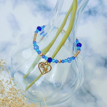金款吉祥如意福氣水晶幸運手鍊 時尚轉運 生日禮物 客製手鍊
