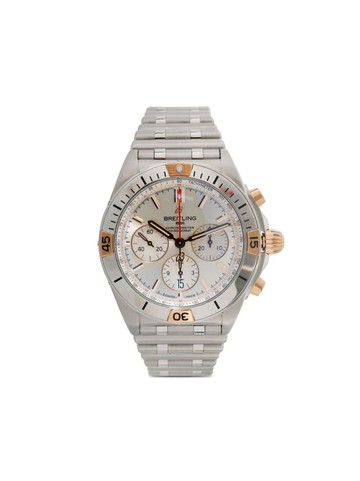 Breitling - 2020s pre-owned Chronomat 42mm - men - stainless steel/18kt Rose Gold - One Size - Silver