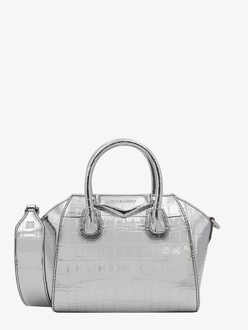 Laminated leather handbag with frontal logo - GIVENCHY - gender_Woman