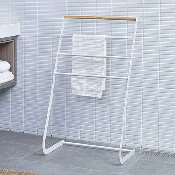 【Sim'n Coz】木紋質感毛巾架 (白)