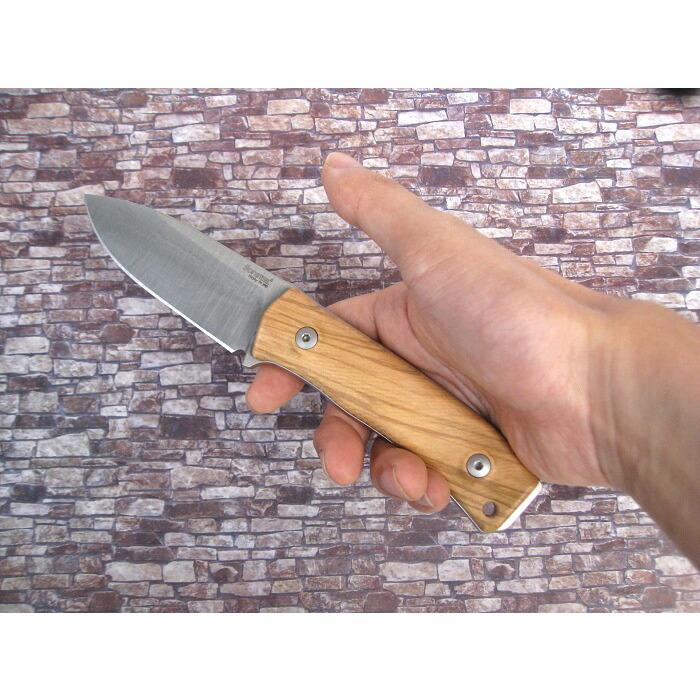 ライオンスチール M4 ブッシュクラフト ナイフ M390 オリーブウッド ハンドル,lionSTEEL Sheath knife