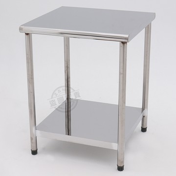 其他收納櫃架 【Abis】客製商品-豪華升級版60X60CM二層圓角304不鏽鋼桌/料理桌/工作桌/工作台/流理台(2尺X2尺)-1入