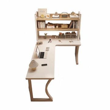 【新川】L型轉角電腦桌+置物架 長140寬100高75cm 辦公桌 電競桌 工作桌 遊戲桌 寫字桌帶書架