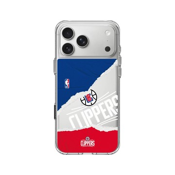 iPhone 17 Pro Max Clear Case（相機按鈕） 透明 - NBA - 熱血系列-洛杉磯快艇 L.A Clippers - Sweat and Tears