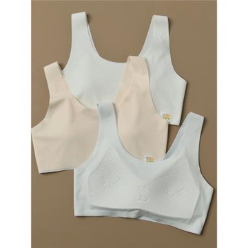 A類一二階段 女童發育期少女文胸 固定胸墊內衣彈力薄款無痕背心