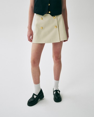 MARDI MERCREDI 經典迷你裙 象牙白 CLASSIC MINI SKIRT