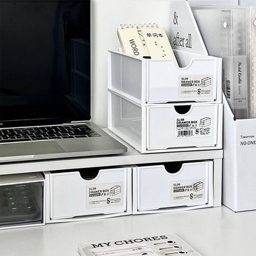 現貨★友家★🏆桌面收納 雜物收納 文具收納 書桌盒 桌面小抽屜 辦公室抽屜盒 高腳架抽屜盒 增高架抽屜盒 透明 抽屜盒