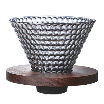 良瑞軒 草莓咖啡濾杯 玻璃材質  1盒  CAKN0174L 煙燻黑 2~4人份