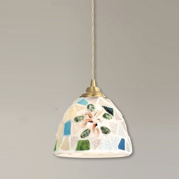 銅製品手工貼片玻璃吊燈 F37-21-91353