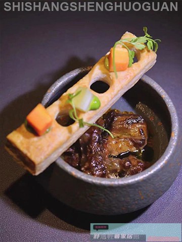 特色餐具 餐盤 可開發票 創意陶瓷餐具圓形湯碗沙拉飯碗盛菜復古小吃甜品深褐綠點西餐餐廳