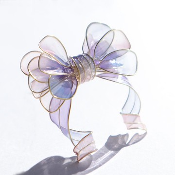 絲帶小馬鉤絲帶小馬鉤髮飾紫色