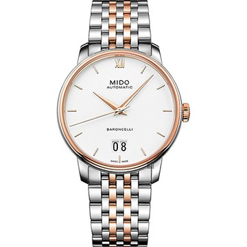 MIDO 美度 官方授權 BARONCELLI 永恆 III 大日期機械錶 1212購物節 送禮推薦-40mm M0274262201800
