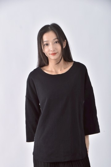 (XL) 寬鬆黑色長袖上衣