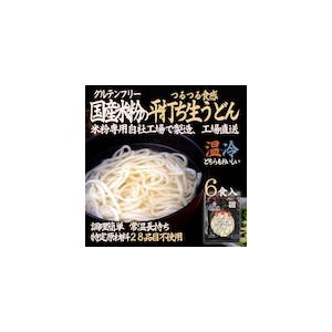 グルテンフリーのうどん麺玉 「MIYAZAKI RICE NOODLES 平打ちうどん 122g 6食分」 100%お米の生麺 小麦粉不使用 九州産米粉使用 常温保存  6人前