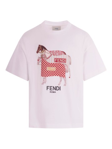 fendi "horse" logo t-shirt