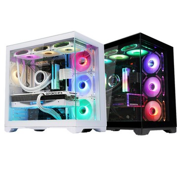 玩嘉孤勇者PLUS海景房機箱 ATX全側透玻璃360水冷臺式機電腦機箱【北歐家居生活】