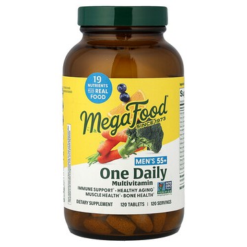 MegaFood, 55 歲以上男性，每日一片多維生素，120 片