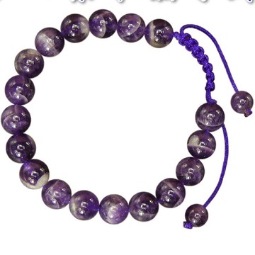 【吉祥開運坊】手鍊系列【紫水晶 圓型手鍊 大小可調 7mm 】淨化 擇日安置