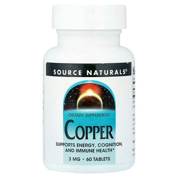 Source Naturals, 銅，3 毫克，60 片