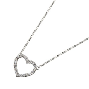 JEWELRY 無品牌珠寶 18K白金 愛心鑽石 項鍊 【二手名牌BRAND OFF】
