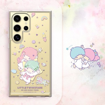 三麗鷗 Samsung Galaxy S系列防震雙料水晶彩鑽手機殼-星際雙子星