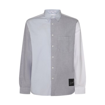 J.w. Anderson - Light Blue And Grey Cotton Shirt