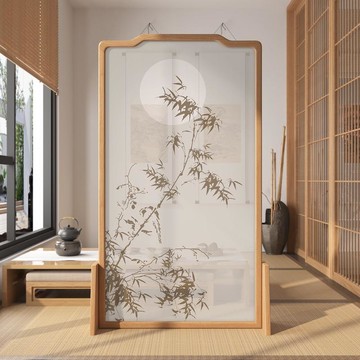?免運 可開發票 新中式屏風隔斷客廳進門茶室臥室遮擋家用簡約現代實木禪意座屏