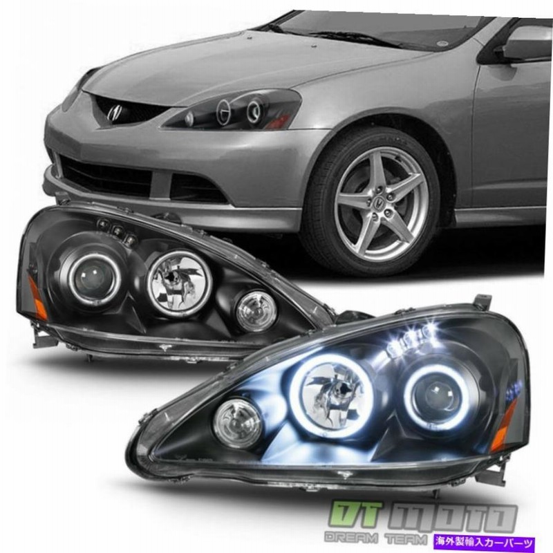 USヘッドライト 2005 -2006 Acura RSX DC5 LEDデュアルHalo