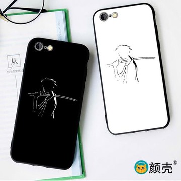 混沌武士無幻手機殼適用6s蘋果XS 8plus磨砂iphoneX軟殼7X銀魂MAX