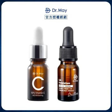 Dr. May 美博士 專業B3水楊酸精華10ml + C15℅美白精華10ml_2入組 (早C晚B 抗痘淡印)