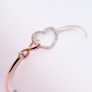 SWAROVSKI 施華洛世奇 Infinity 玫瑰金色 無限符號和心型 手鐲 5518869