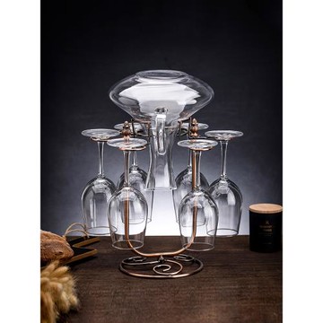 創意紅酒架擺件酒杯架倒掛家用高腳杯懸掛置物架現代輕奢歐式高檔