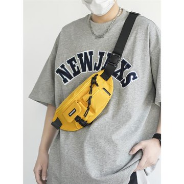 潮牌胸包男斜挎包工裝機能斜跨單肩包男士包包潮酷腰包運動小挎包